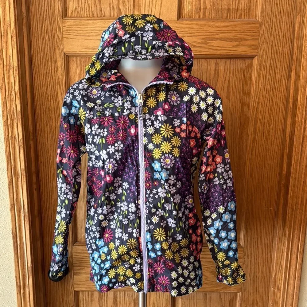 LANDS' END Floral Windbreaker Jacket